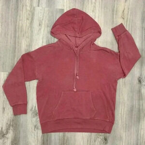 American Eagle Vintage Wash Red Hoodie Sweatshirt Pullover Hooded Size M
